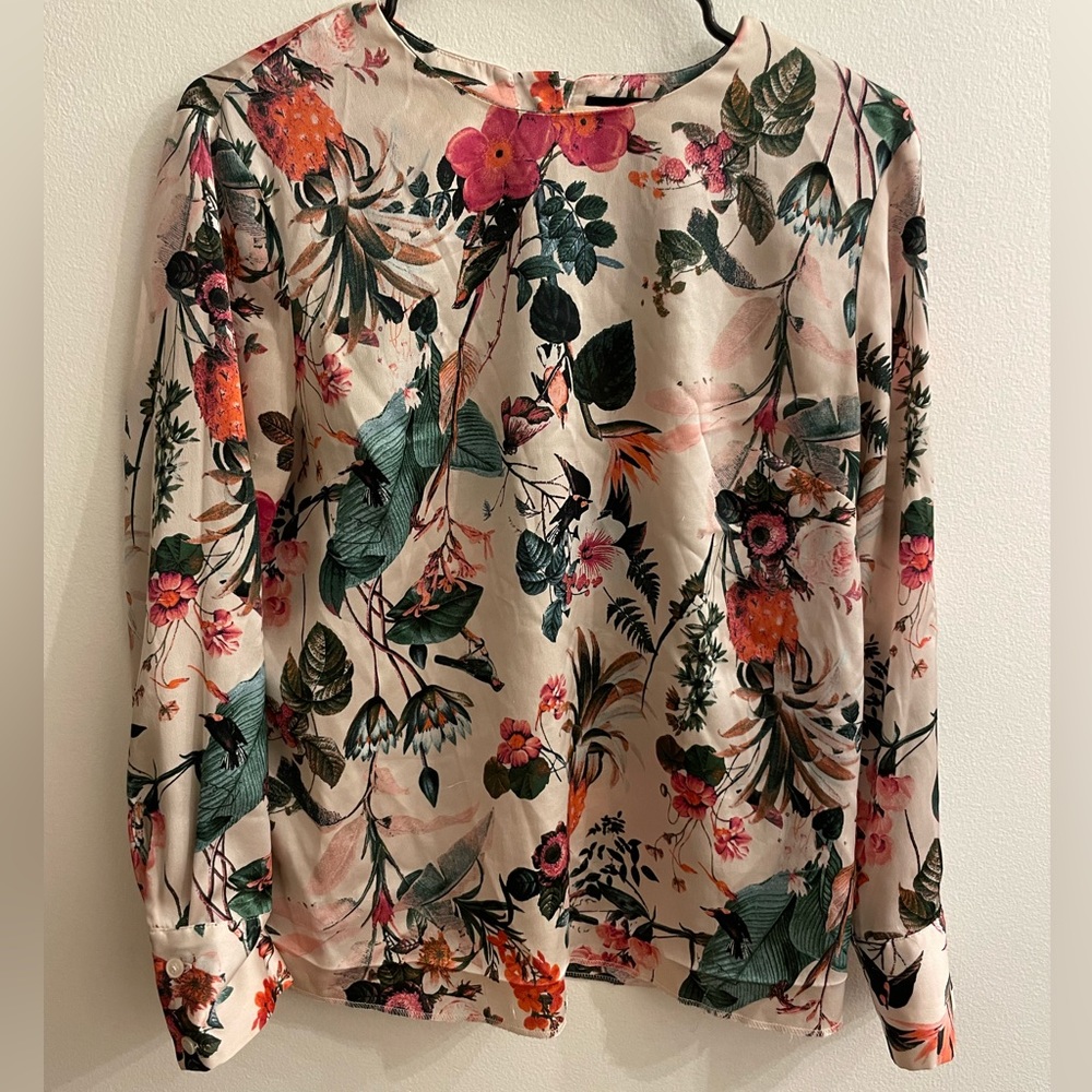 Banana Republic floral blouse